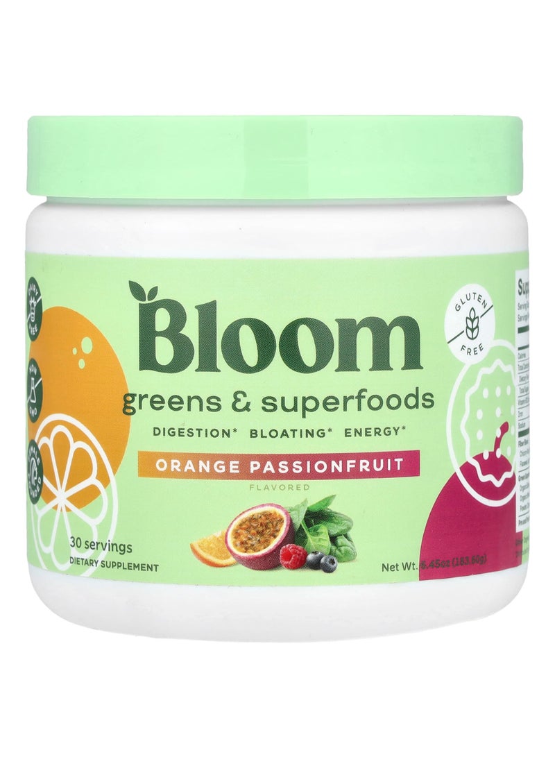 Greens & Superfoods, Orange Passionfruit, 6.45 oz (183.6 g)